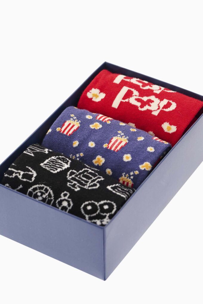 Βαμβακερές κάλτσες με σχέδιο 3-pack giftbox