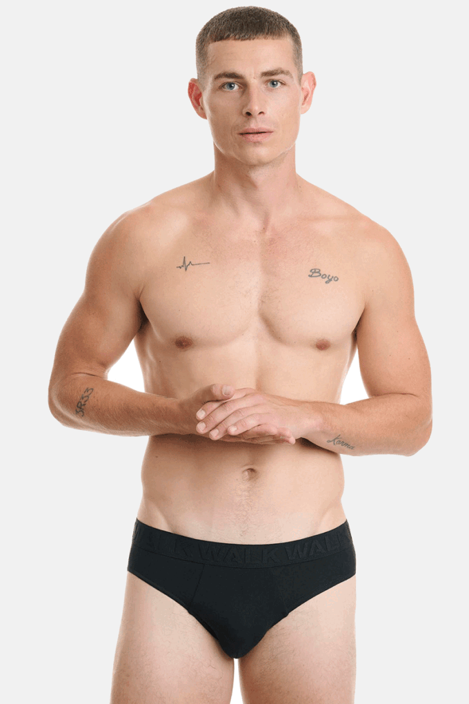 Βαμβακερό σλιπ με ανάγλυφο λάστιχο (2 τμχ.)