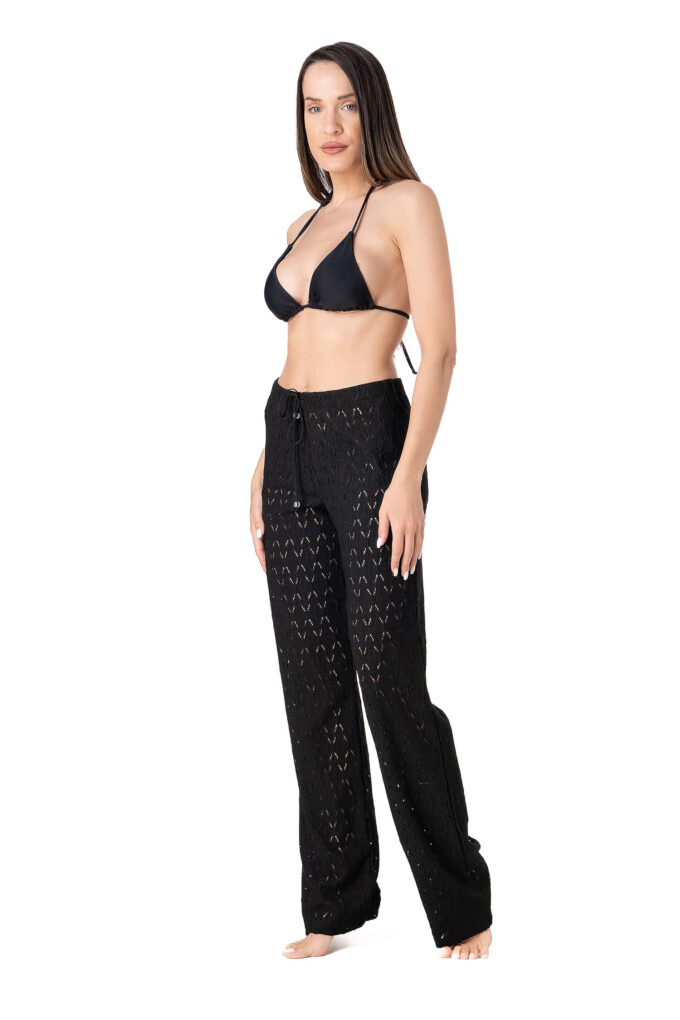 Relax Lingerie Γυναικεία παντελόνα παραλίας μαύρη