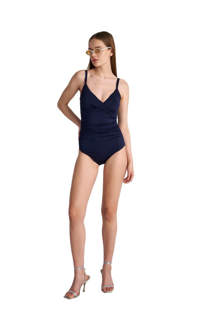 BLU4U Fashion Solids ολόσωμο μαγιό με ντραπέ σχέδιο
