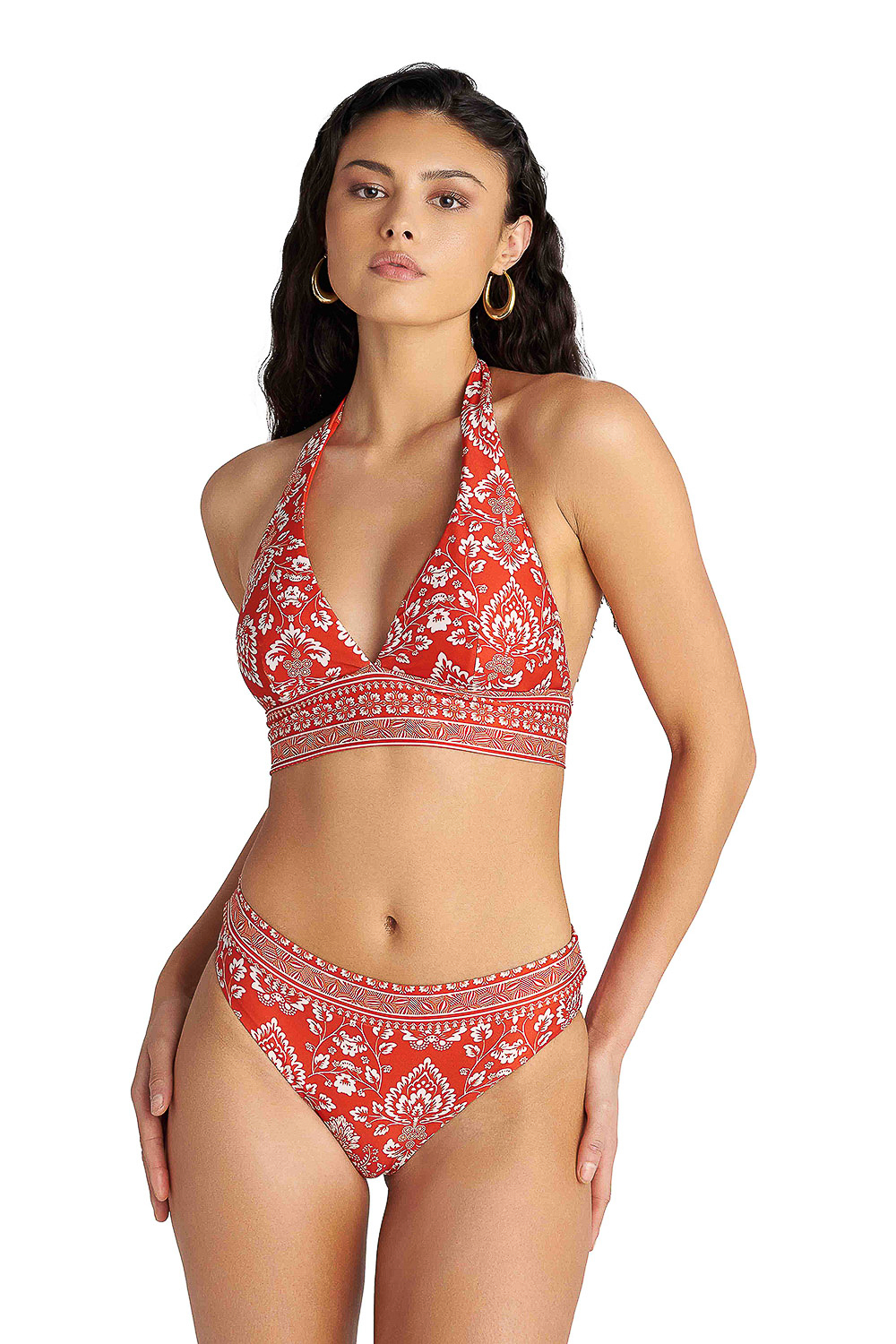 BLU4U Coral Damask τριγωνικό μπικίνι τοπ σε cup D